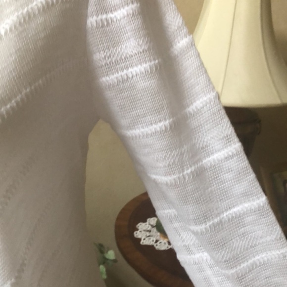 Cupio Lightweight Open Front High Low Flowy White Knit Cardigan Women’s Small - Picture 5 of 16